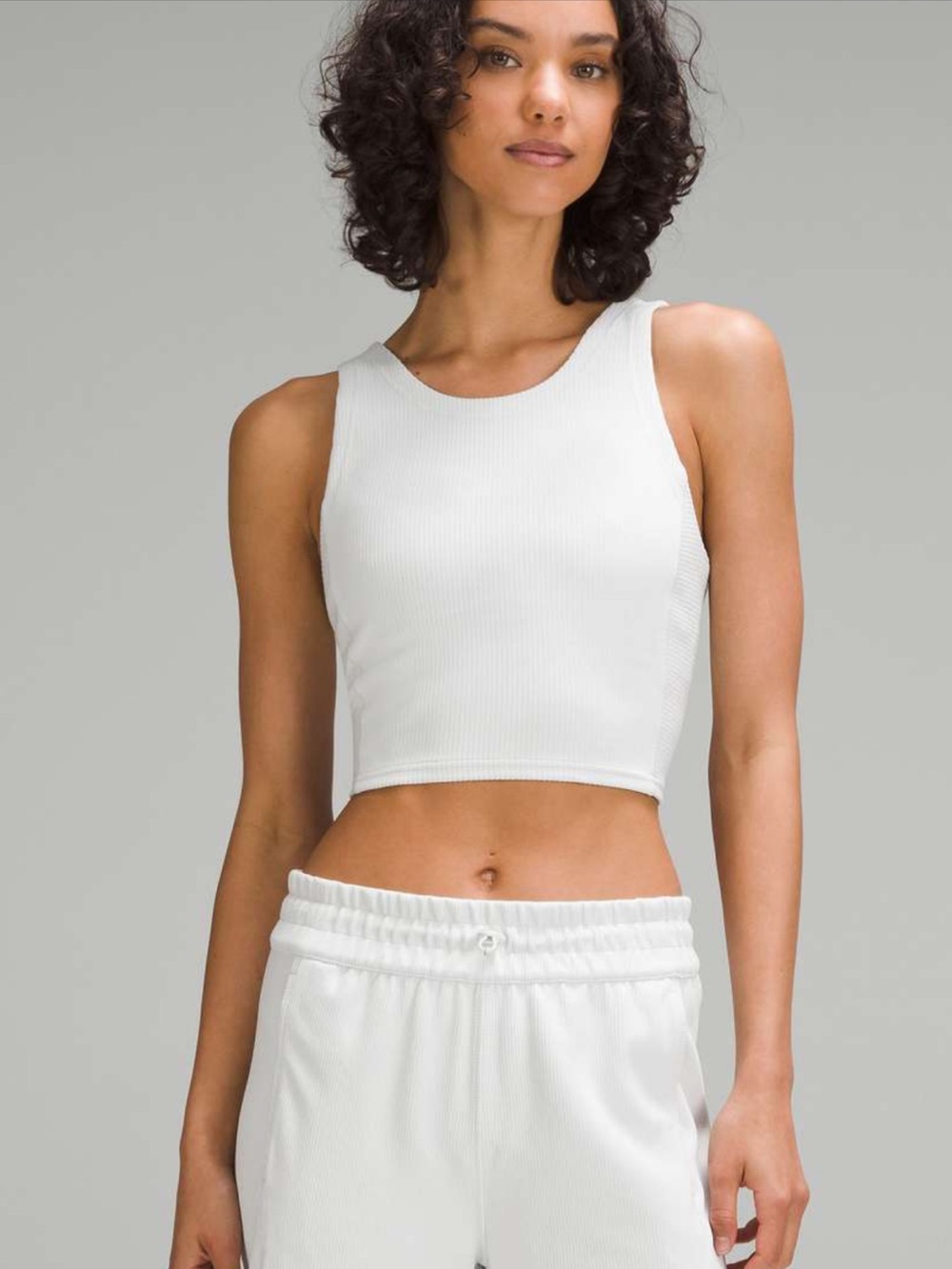 Lululemon Ribbed Softstreme Cropped Tank Top
Light Vapor